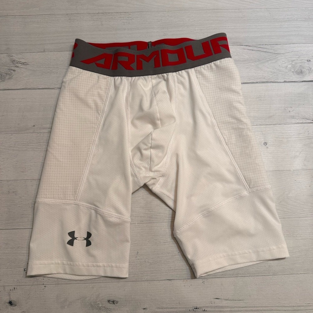 Under Armour‎ Utility Youth Baseball Sliding Shorts white youth large